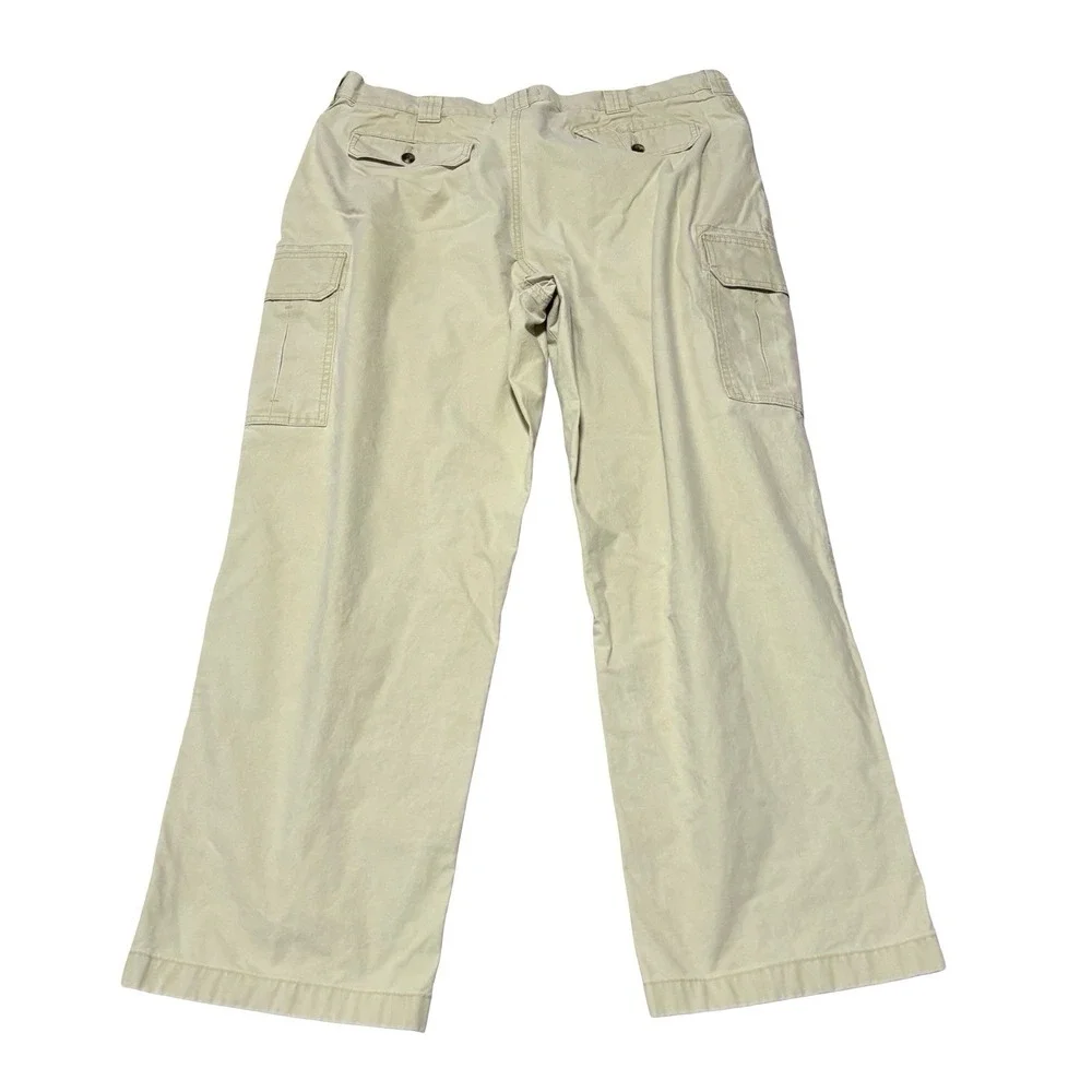 Vintage LL Bean Men's‎ Natural Fit Cargo Pants Yellow *Stained Size 40 x 29